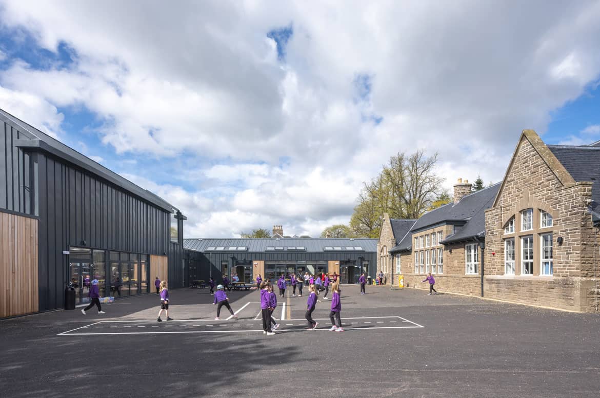 Longforgan Primary School, Perthshire - Refurbishment and new build extension to an existing B listed primary school building providing additional teaching accommodation, gym hall, nursery and up-to date facilities.