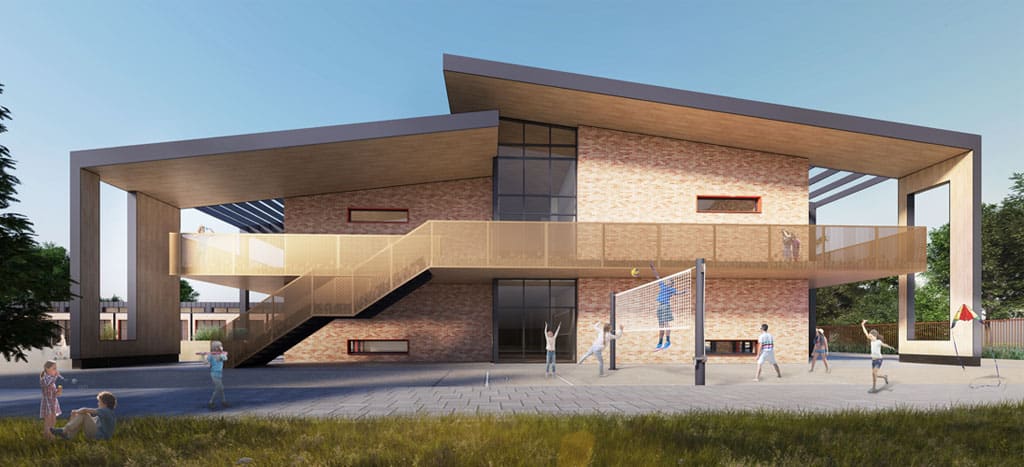 CGI of proposed new Thornhill primary school passivhaus facility to be on site in September