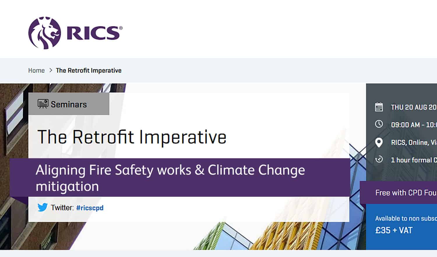 News article: James Traynor to present RICS CPD